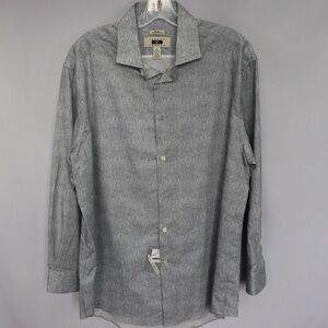 Joseph Men's Gray Paisley Button Down Shirt